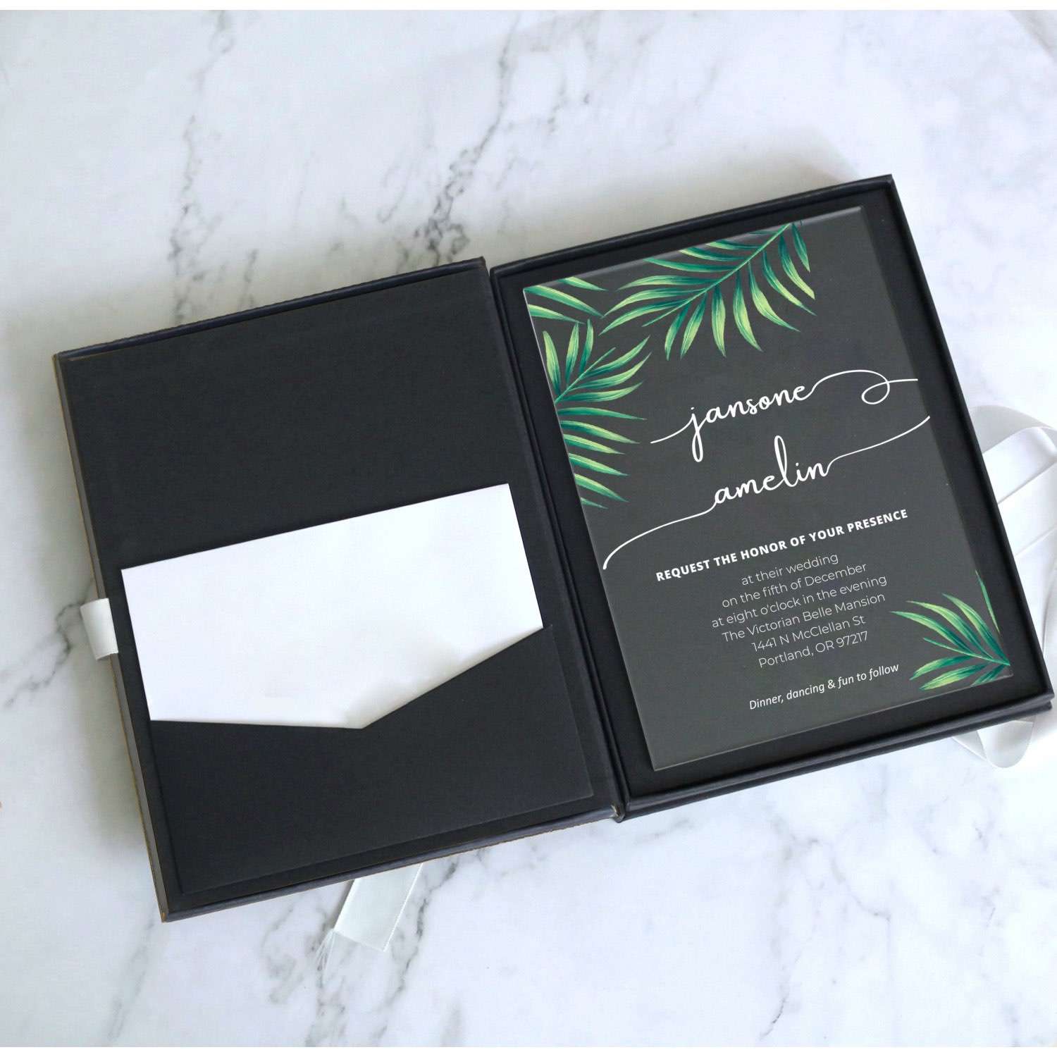 Wedding Invitation Card With Hard Cover UV Printing Transparent Acrylic Invitation Card 